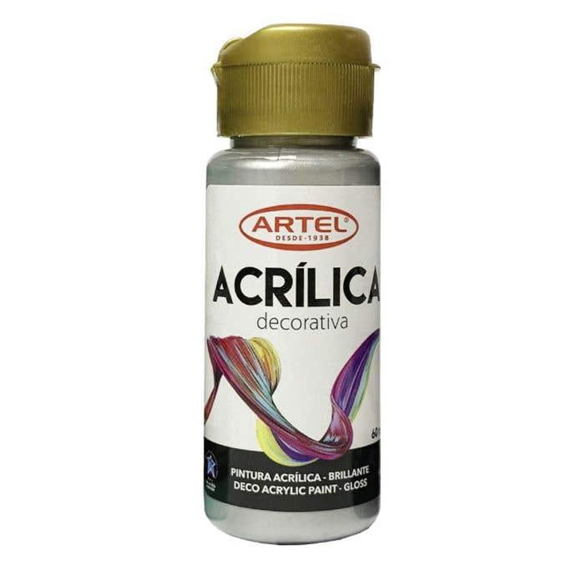 ARTEL - Fco 60ml Pin Acril Deco Metál Gris 996 ARTEL