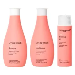 LIVING PROOF - Set Shampoo acondicionador y Gel para cabello ondulado Living Proof.-