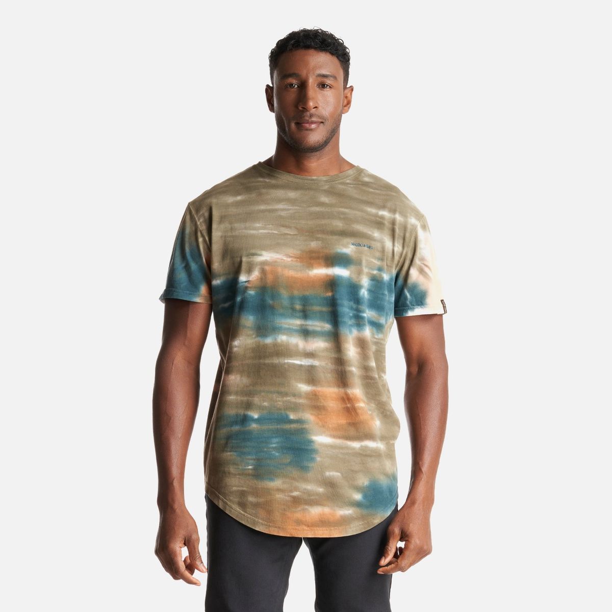 HAKA HONU - Polera Hombre Rastro Print Beige Haka Honu