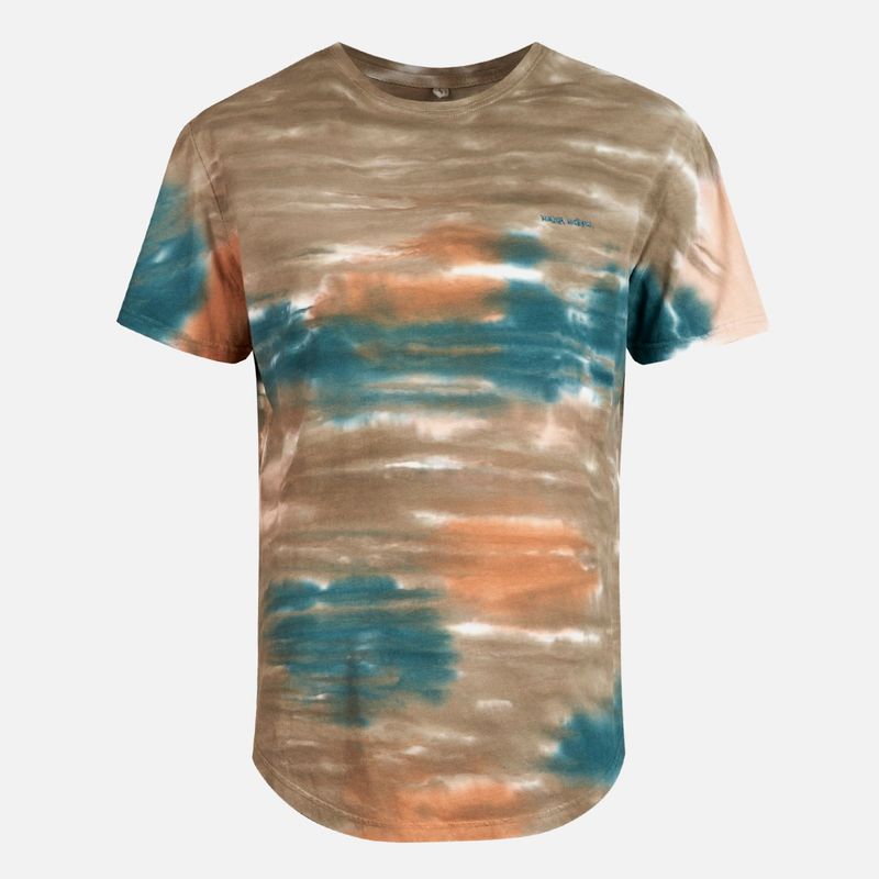 HAKA HONU - Polera Hombre Rastro Print Beige Haka Honu