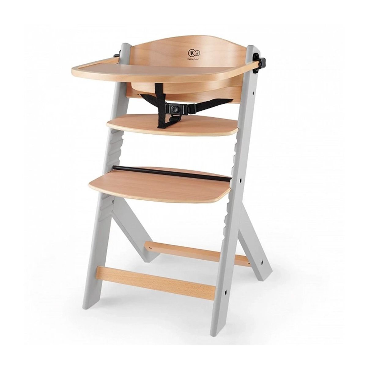 KINDERKRAFT - Silla de Comer Enock Madera Gris KINDERKRAFT