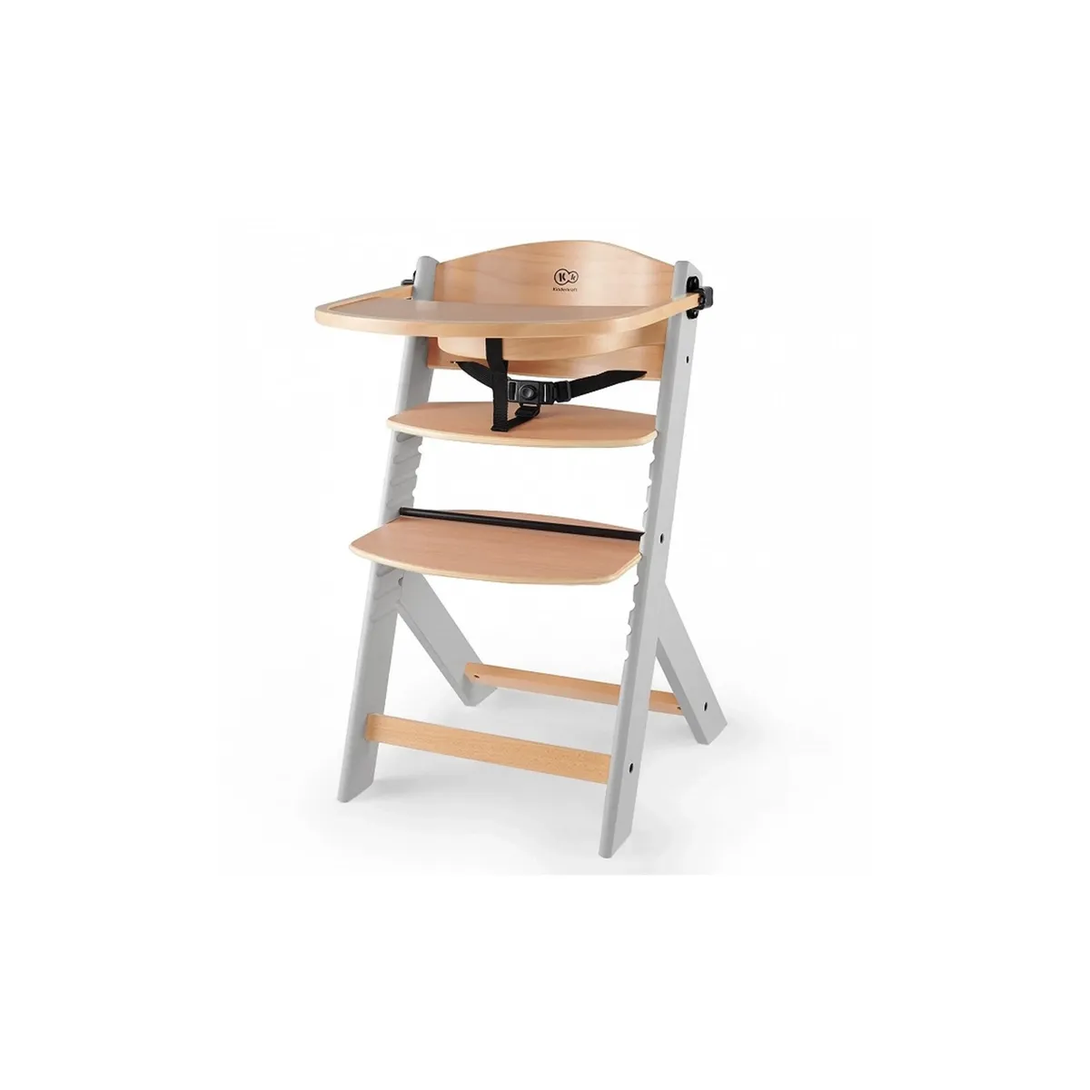 KINDERKRAFT - Silla de Comer Enock Madera Gris KINDERKRAFT