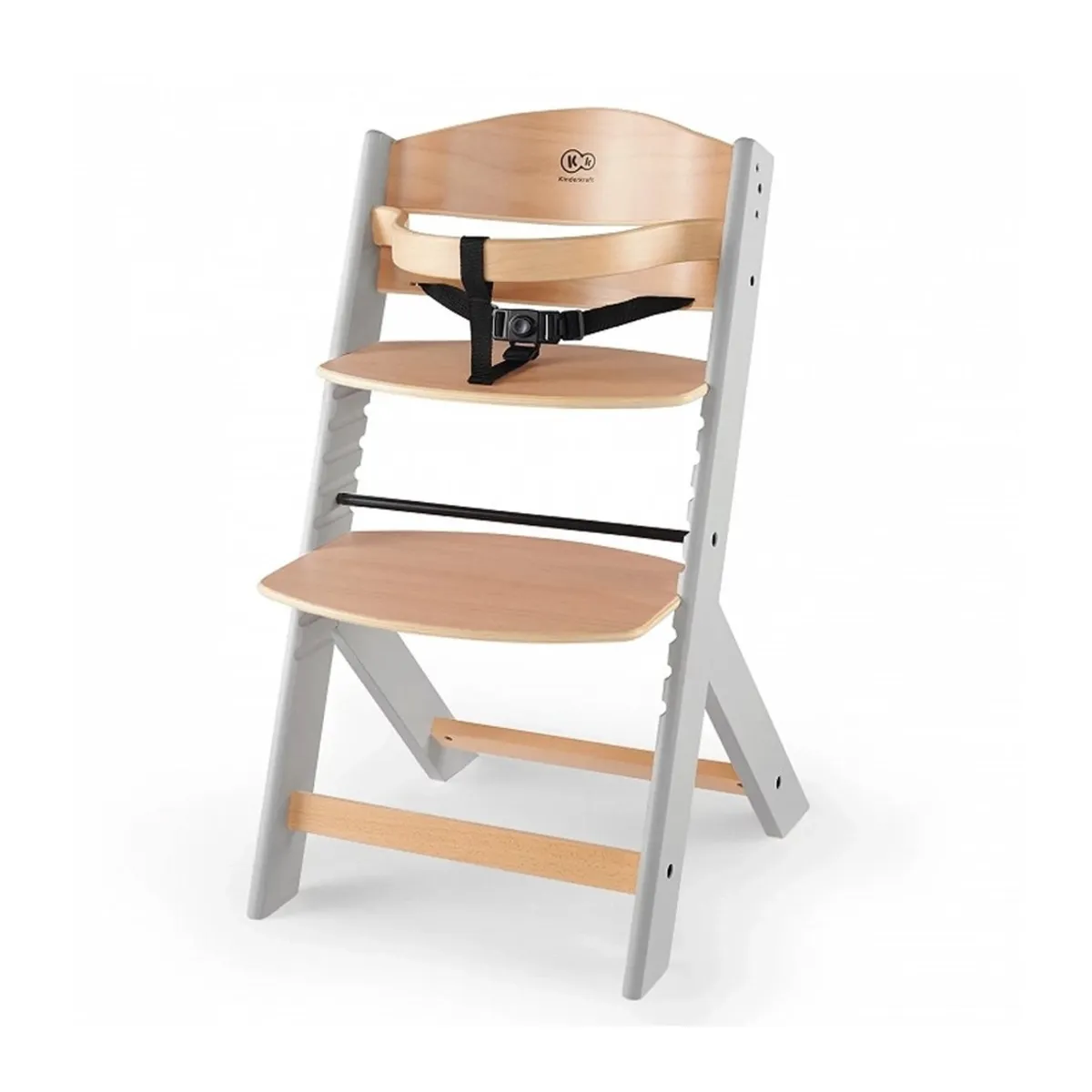 KINDERKRAFT - Silla de Comer Enock Madera Gris KINDERKRAFT