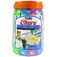 INABA - Churu Golosina Para Gatos Puré Atún variedades 50 tubos
