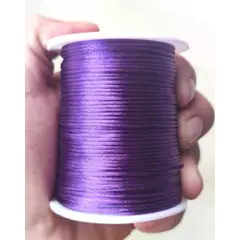 GENERICO - Cordón De Rayon Satin, Cola De Ratón 1mm/ 50 Metros Morado…