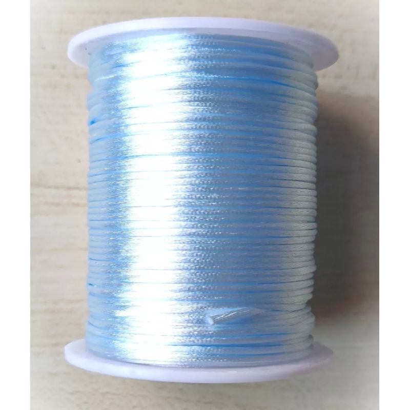 GENERICO - Cordón De Rayon Satin, Cola De Ratón 1mm/ 50 Metros Celeste…