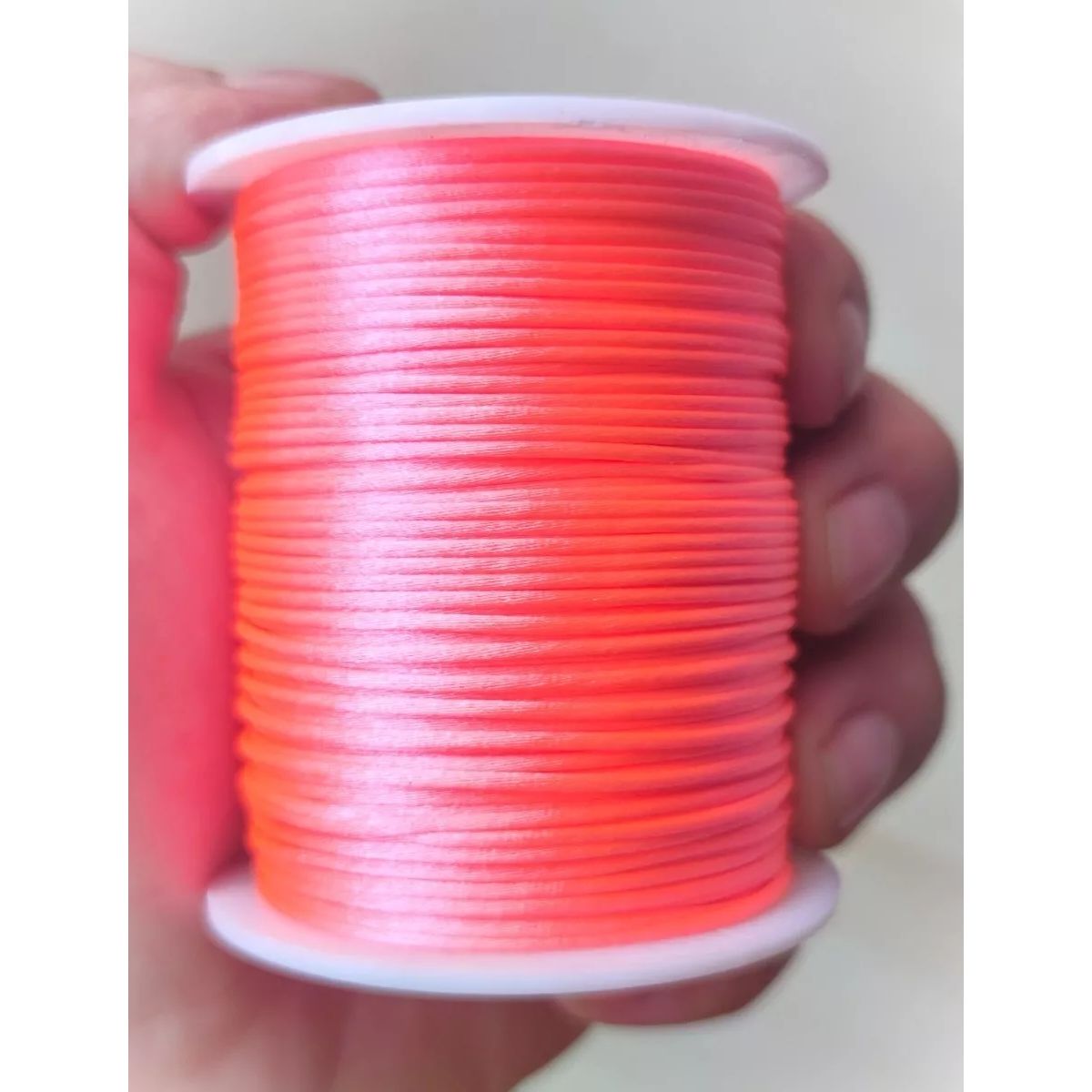 GENERICO - Cordón De Rayon Satin, Cola De Ratón 1mm/ 50 Metros Salmon…