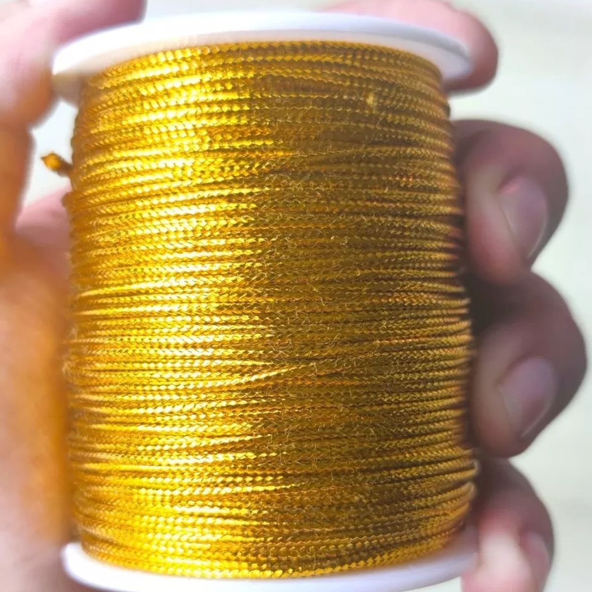 GENERICO - Cordón De Rayon Satin, Cola De Ratón 1mm/ 50 Metros Dorado…