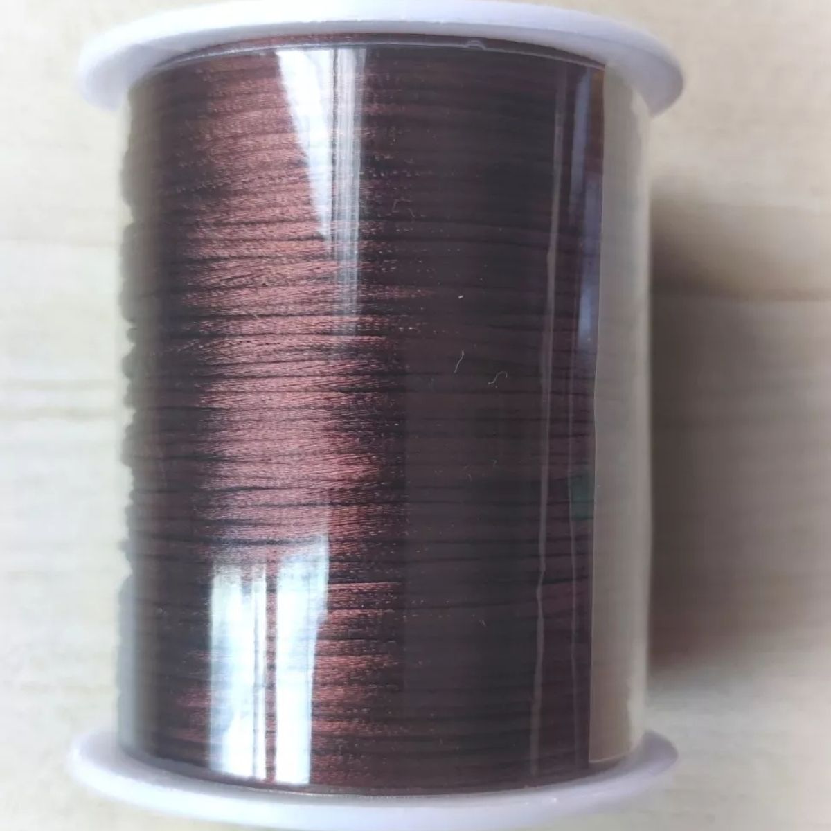 GENERICO - Cordón De Rayon Satin, Cola De Ratón 1mm/ 50 Metros Cafe…