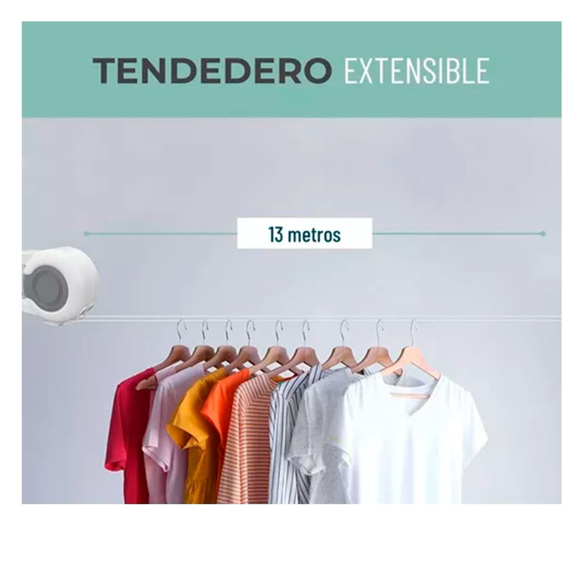 GENERICO - Tendedero Retractil Colgador Ropa Doble Linea