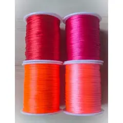 GENERICO - Cordón Rayon Satin, Cola De Ratón 1mm/ 50 Metros Colores A…