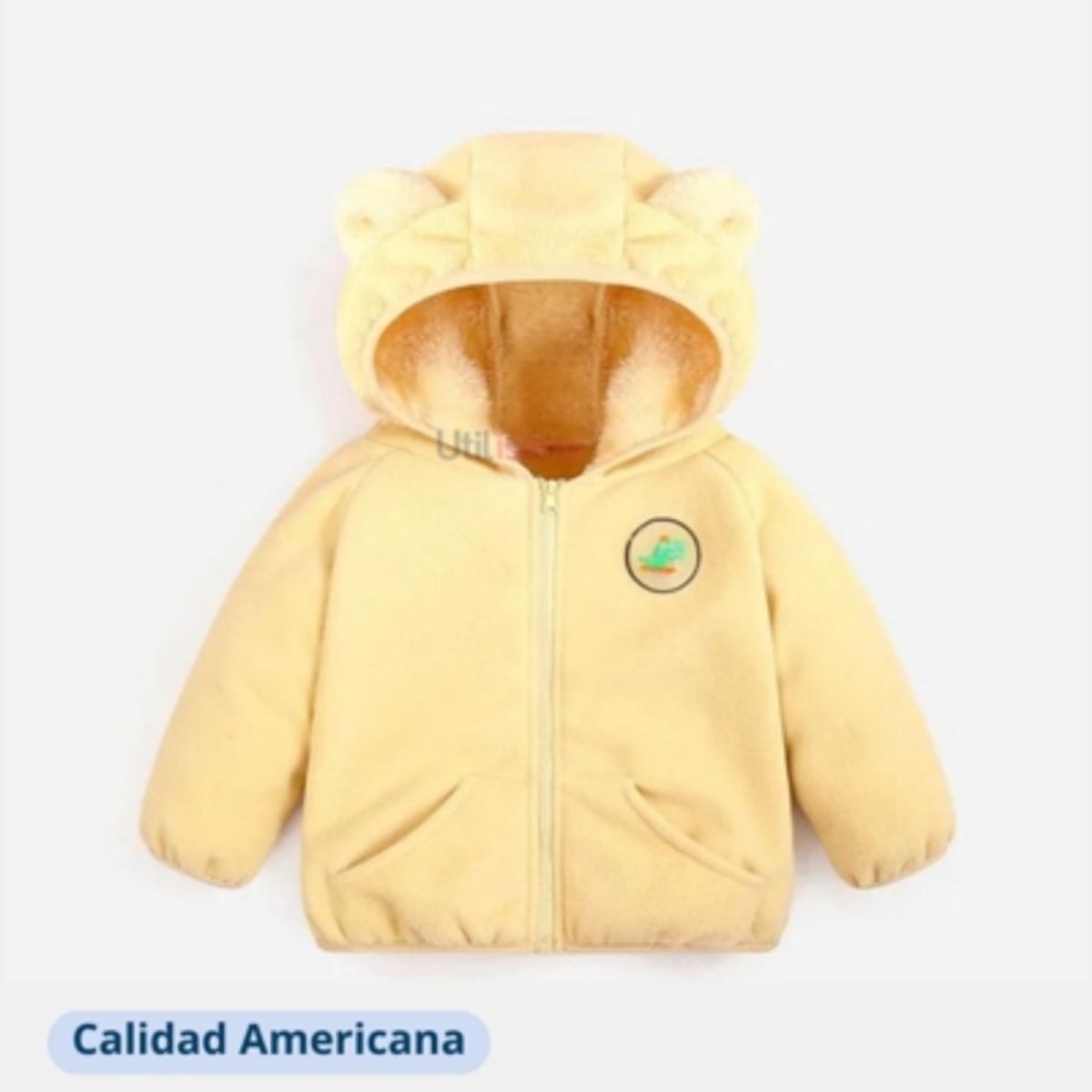 JUMP KIDS - Poleron Polar Unisex con Capucha Jump Kids Bebe Amarillo
