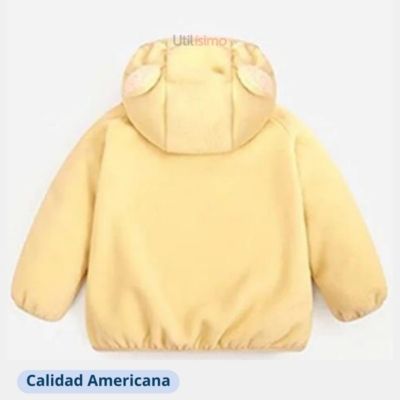 Imagen 2 del producto Poleron Polar Unisex con Capucha Bebe Amarillo