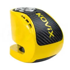 KOVIX - Candado Disco Moto Kns6 amarillo Pin 6mm Con Alarma 120db