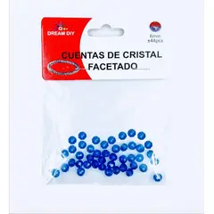 A - Cuentas de cristal facetado color azul marino de 6mm