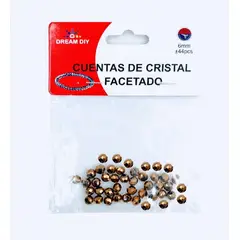 A - Cuentas de cristal facetado de color bronce de 6mm