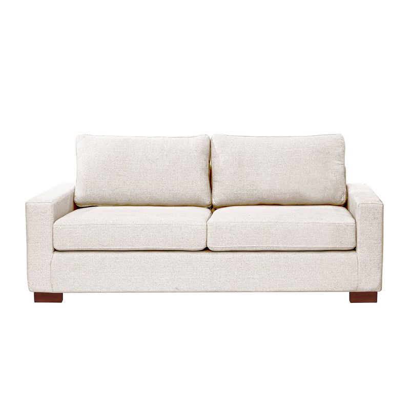 LATAM HOME - Sofá Cama Livorno 2 Plazas Lino Blanco
