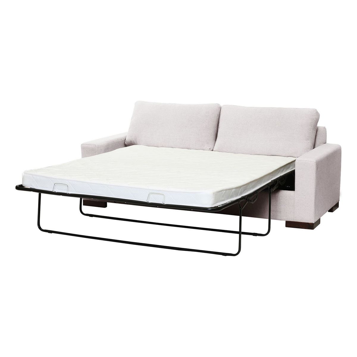 LATAM HOME - Sofá Cama Livorno 2 Plazas Lino Blanco