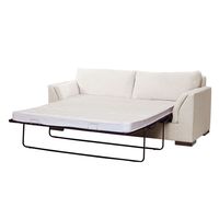 Sofá Milan 2 Cuerpos Lino Blanco Con Asiento de Resortes Pocket