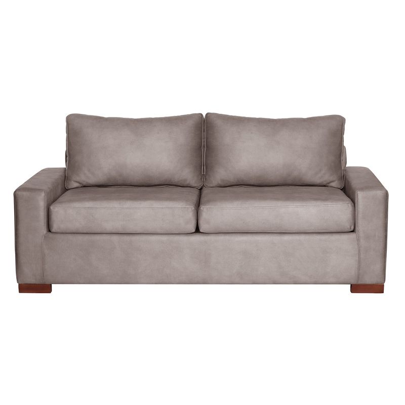 LATAM HOME - Sofá Cama Livorno 2 Plazas Cuero Kentucky Gris