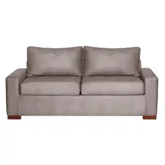 LATAM HOME - Sofá Cama Livorno 2 Plazas Cuero Kentucky Gris