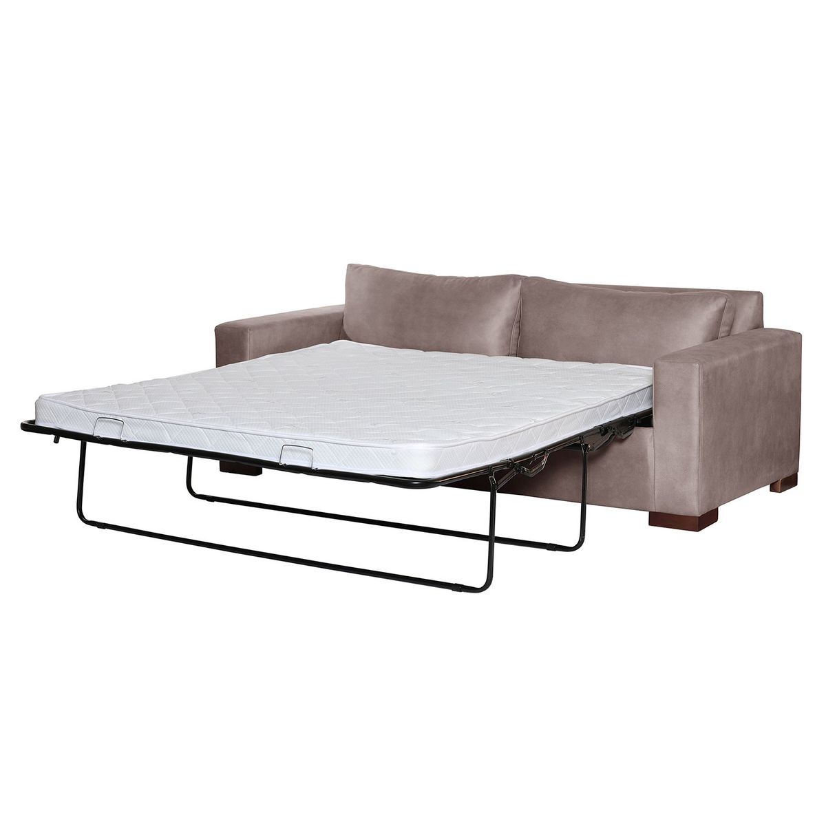LATAM HOME - Sofá Cama Livorno 2 Plazas Cuero Kentucky Gris