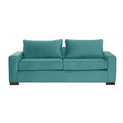 LATAM HOME - Sofá Cama Livorno 2 Plazas Tela Velvet Turquesa