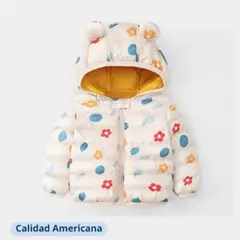 JUMP KIDS - Parka Niña con Capucha y Mangas Bebe Blanco