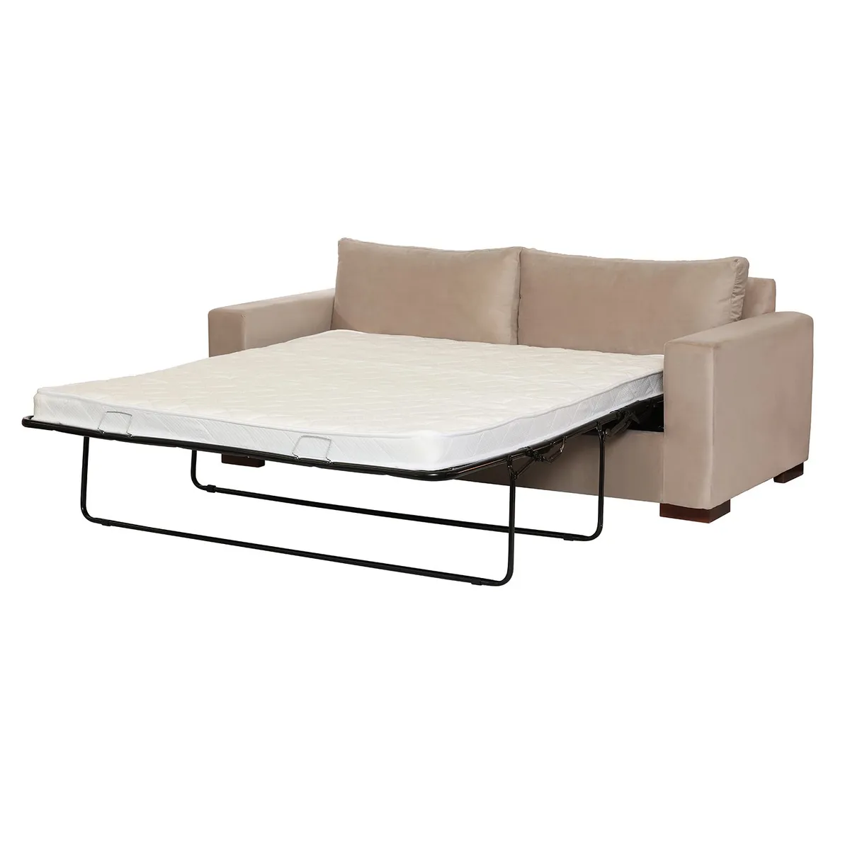 LATAM HOME - Sofá Cama Livorno 2 Plazas Tela Velvet Beige