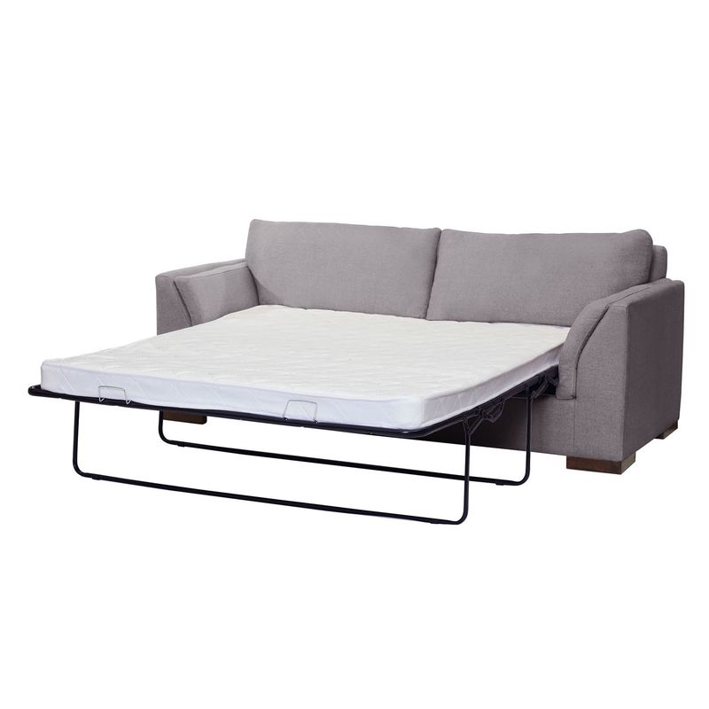 LATAM HOME - Sofá Cama Milan 2 Plazas Lino Gris Claro