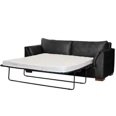 LATAM HOME - Sofá Cama Milan 2 Plazas Cuero Kentucky Negro