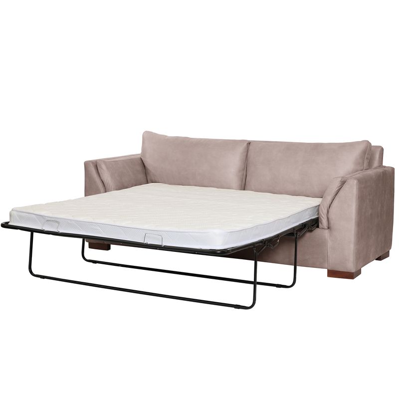 LATAM HOME - Sofá Cama Milan 2 Plazas Cuero Kentucky Gris