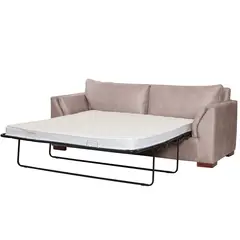 LATAM HOME - Sofá Cama Milan 2 Plazas Cuero Kentucky Gris