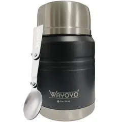 WAYOYO - Tarro Termo Comida Acero Inoxidable 510 Ml Negro - Negro