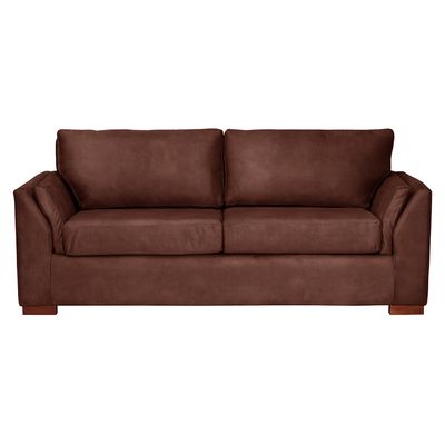 Imagen 2 del producto Sofá Cama Milan 3C Cuero Kentucky Cafe Moro Con Asiento de Resortes Pocket