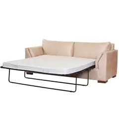 LATAM HOME - Sofá Cama Milan 2 Plazas Cuero Kentucky Beige