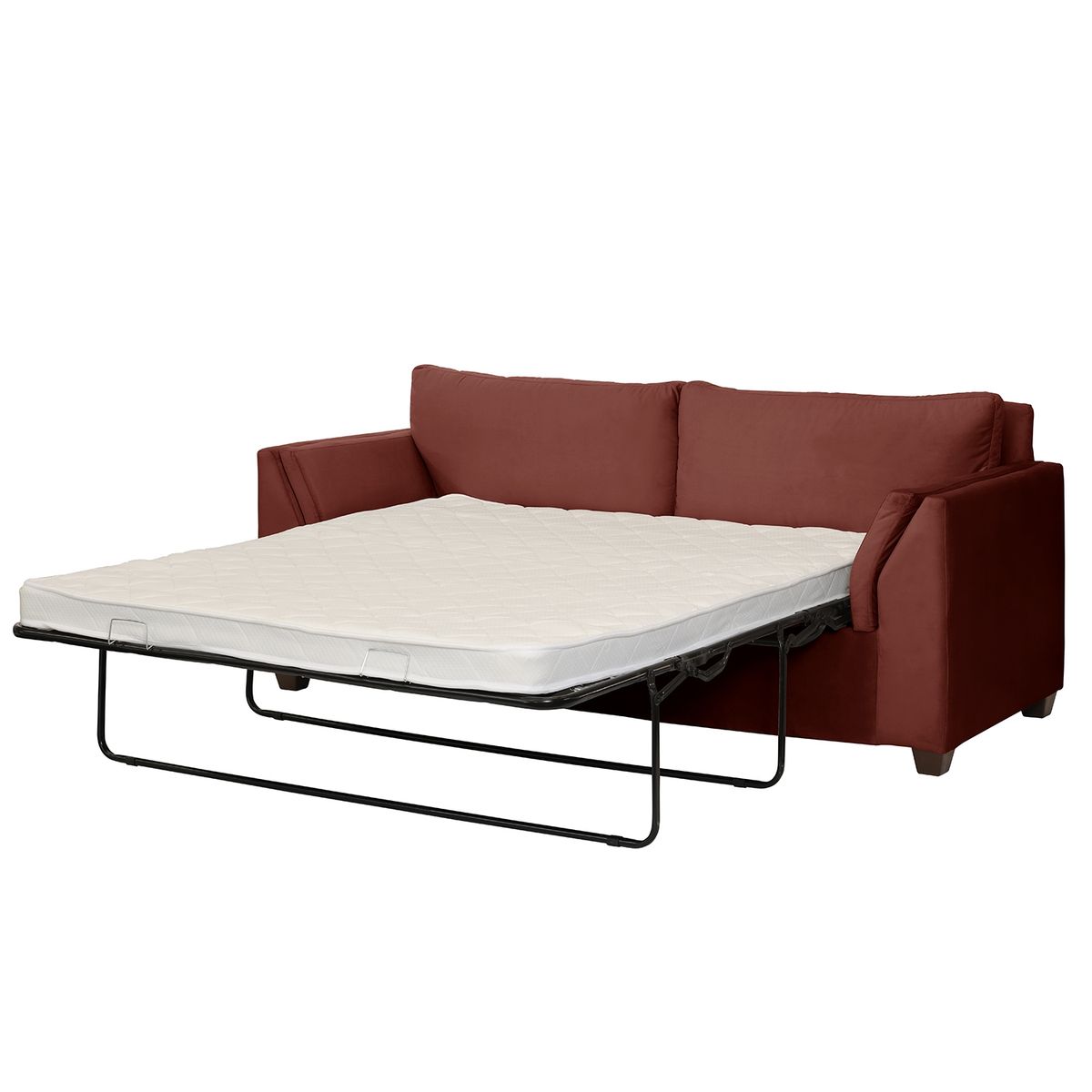 LATAM HOME - Sofá Cama Milan 3C Tela Velvet Chocolate Con Asiento de Resortes Pocket