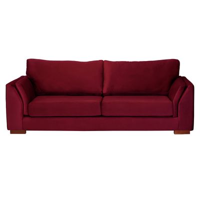 Imagen 2 del producto Sofá Cama Milan 3C Tela Velvet Burdeo Con Asiento de Resortes Pocket