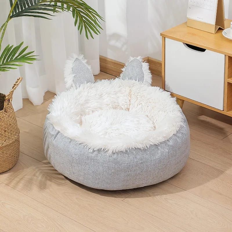 GENERICO - Cama para Mascotas Peluda Antiestres 50 CM…