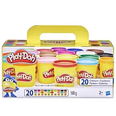 PLAY DOH - Súper maletín 20 colores masas plastilina