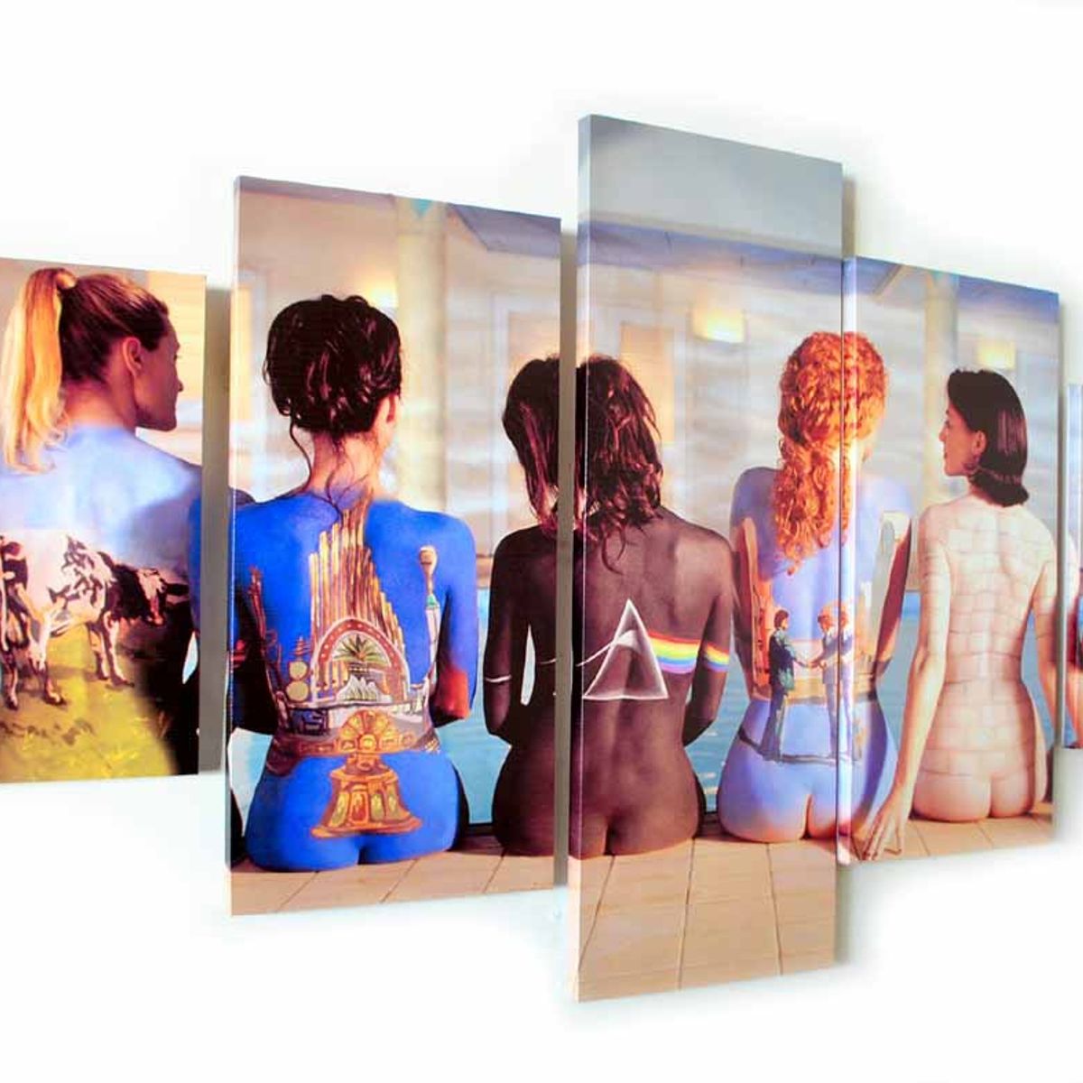 GENERICO - Cuadros Polipticos De 150x80 Pink Floyd