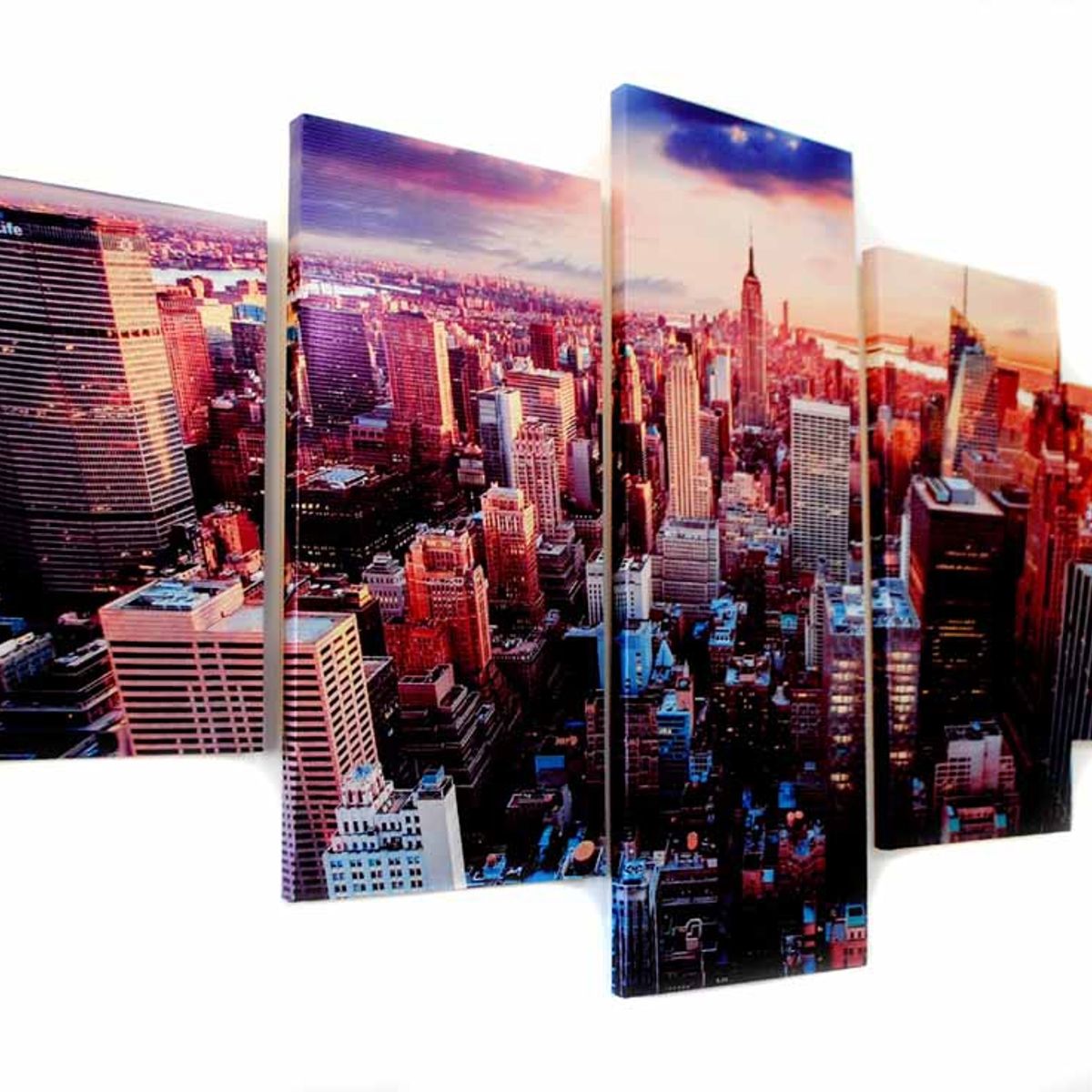 GENERICO - Cuadros Polipticos De 150x80 New York