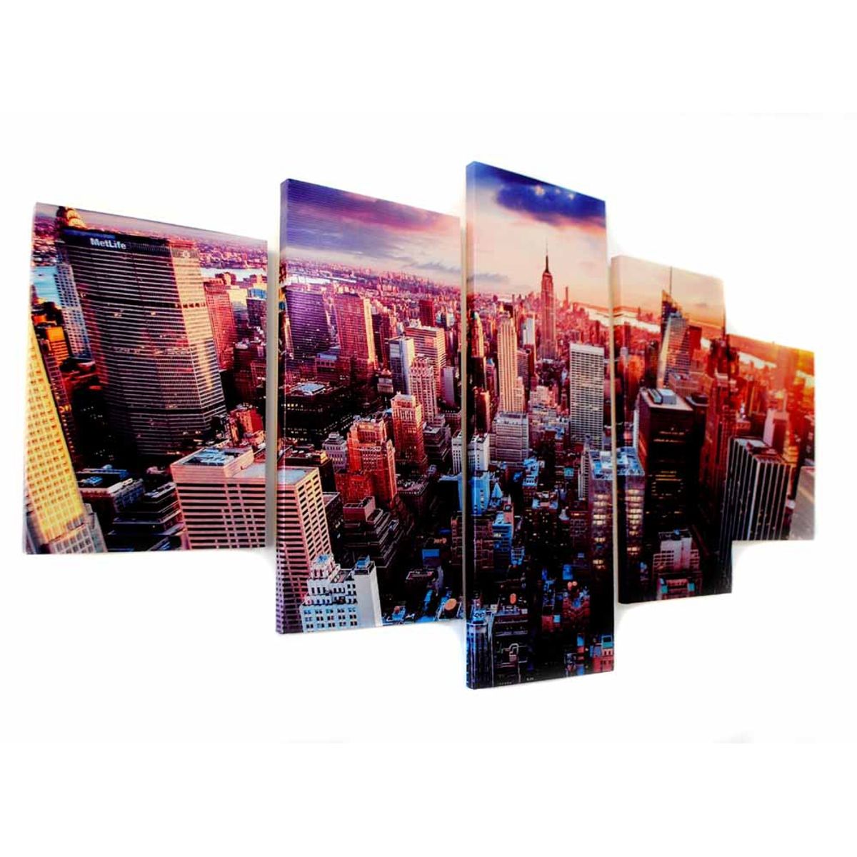 GENERICO - Cuadros Polipticos De 150x80 New York