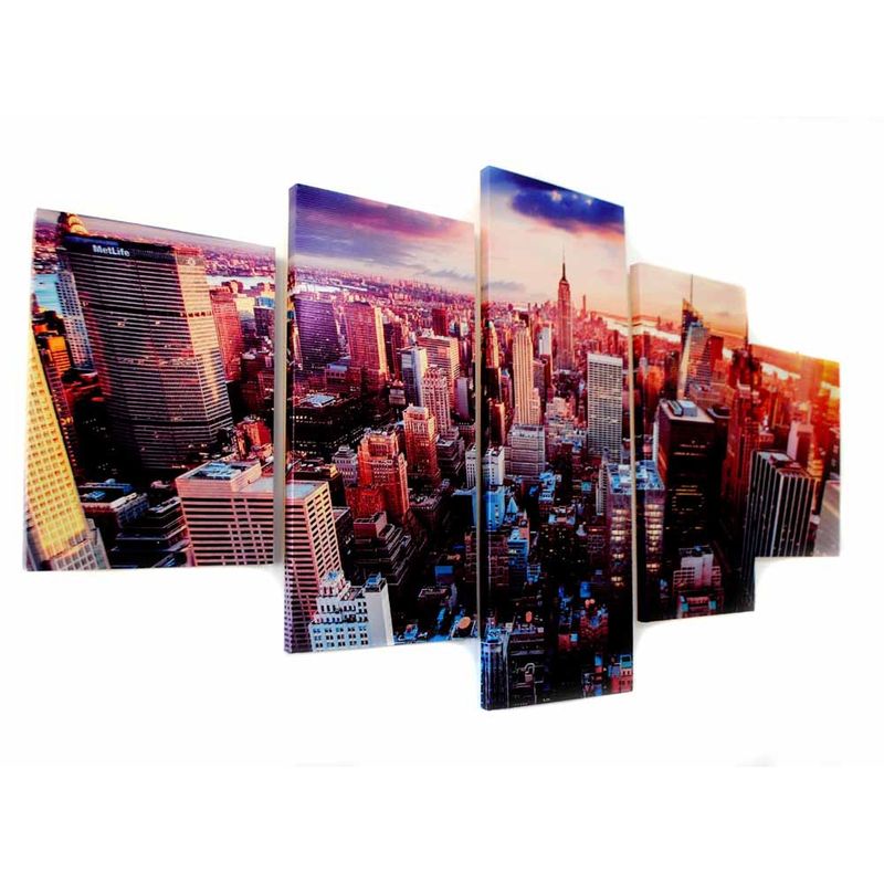GENERICO - Cuadros Polipticos De 150x80 New York