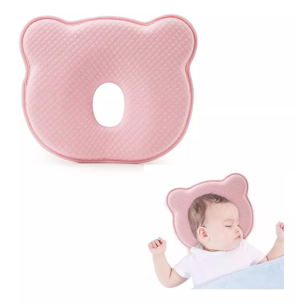 KUANGYE - Almohadas Para Bebés Cojín Cabeza Plana