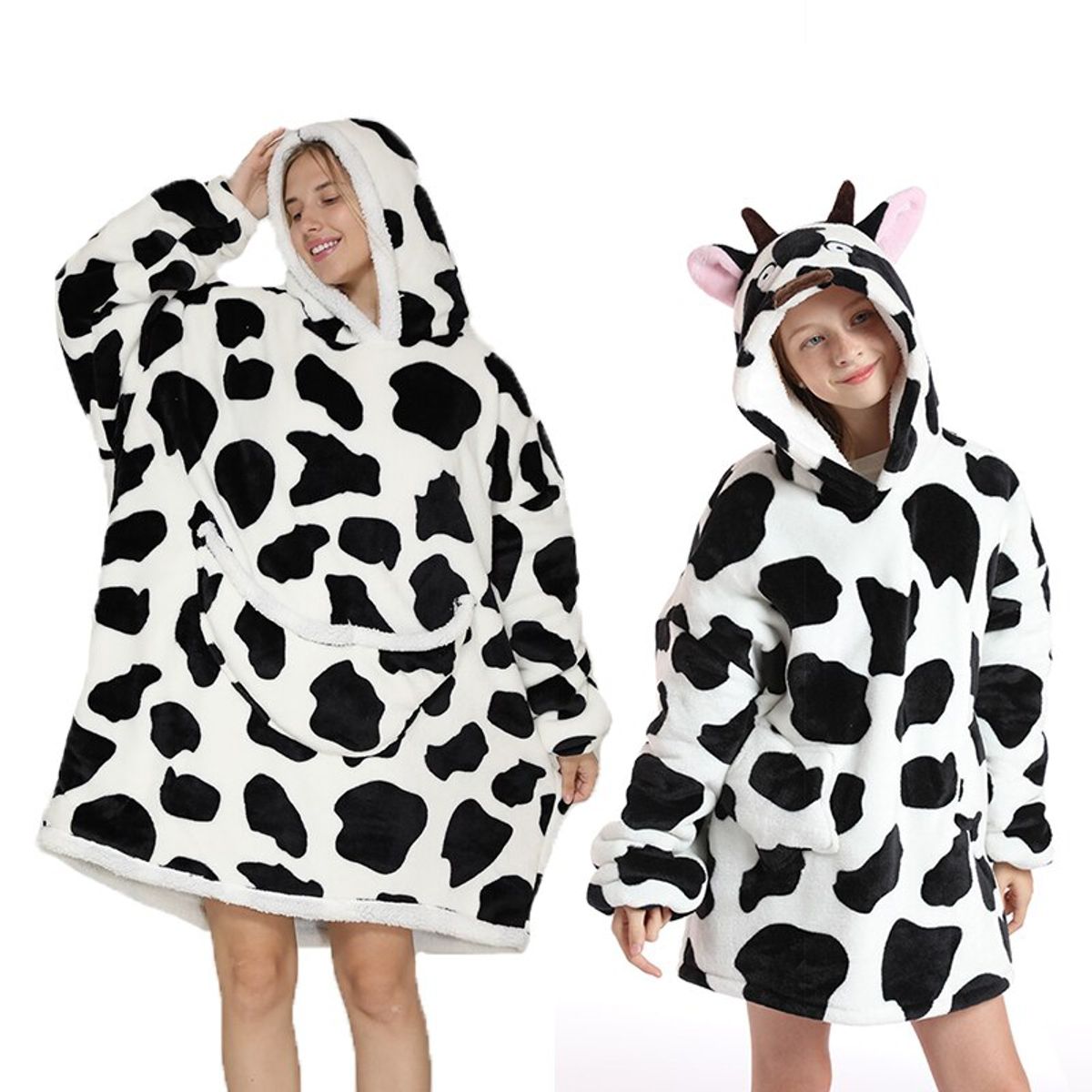 EVERSO - Manta Polar Bata Frazada Polerones Felpa Con Capucha Chiporro Niña