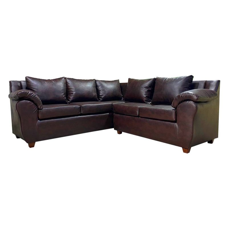 MUEBLES MPR - Sofá Seccional Cattaleya Pu Café