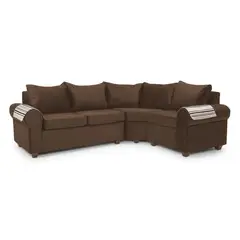 MUEBLES MPR - Sofá Seccional Calafate Felpa Café