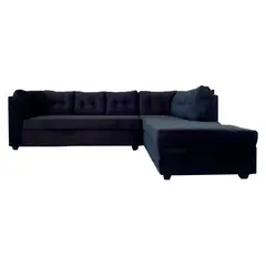 MUEBLES MPR - Sofá Secc New Journey Felpa Negro Derecho