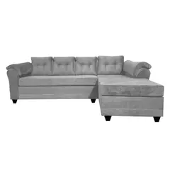 MUEBLES MPR - Sofá Secc Journey Felpa Gris Derecho